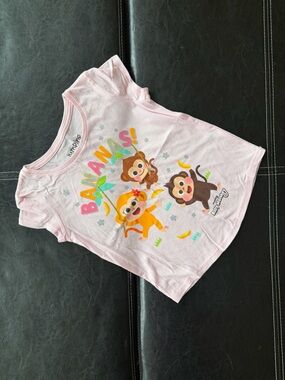 Jumping Beans - Pink 'BANANAS!' with Monkey Graphic Short Sleeve Tee